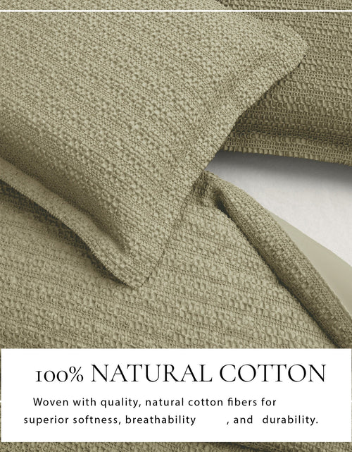 Load image into Gallery viewer, 100% Cotton Honeycomb Waffle Duvet Set - Mattea Collection
