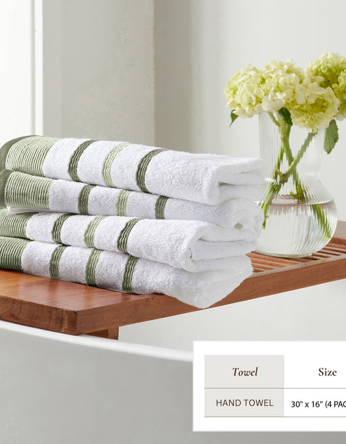 Load image into Gallery viewer, Decorative Cotton Stripe Bath Towel Set - Noelle Collection
