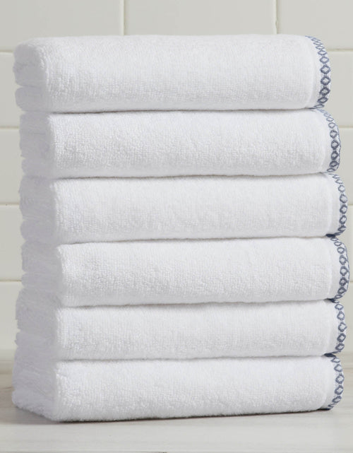 Load image into Gallery viewer, Cotton Border-Stitched 6-Piece Towel Set - Valery Collection

