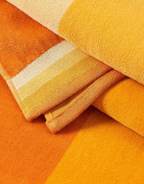 Load image into Gallery viewer, Cotton Velour Cabana Stripe Beach Towel - Novia Collection
