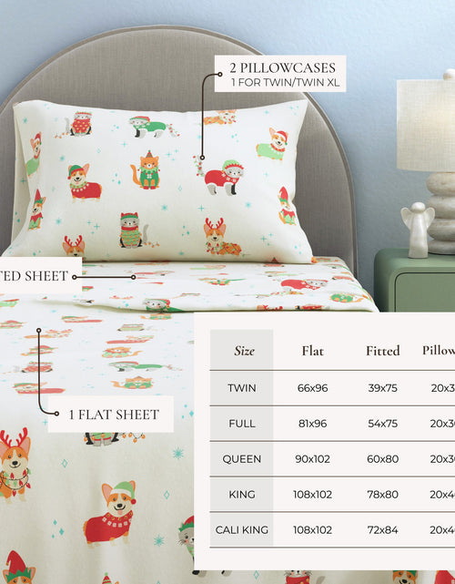 Load image into Gallery viewer, Turkish Cotton Christmas Flannel Sheet - Whittaker Collection
