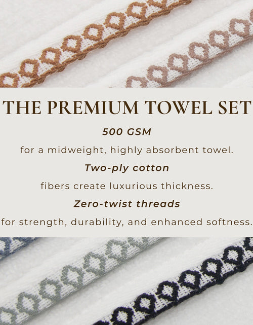 Load image into Gallery viewer, Cotton Border-Stitched 6-Piece Towel Set - Valery Collection

