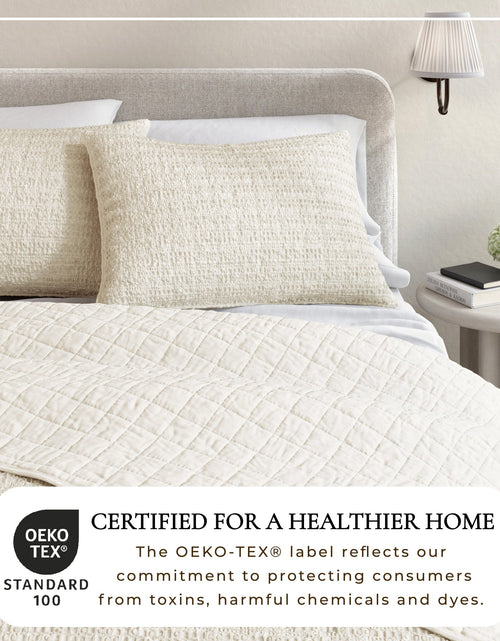 Load image into Gallery viewer, 100% Cotton Honeycomb Waffle Garment Washed Quilt Set - Genevieve Collection
